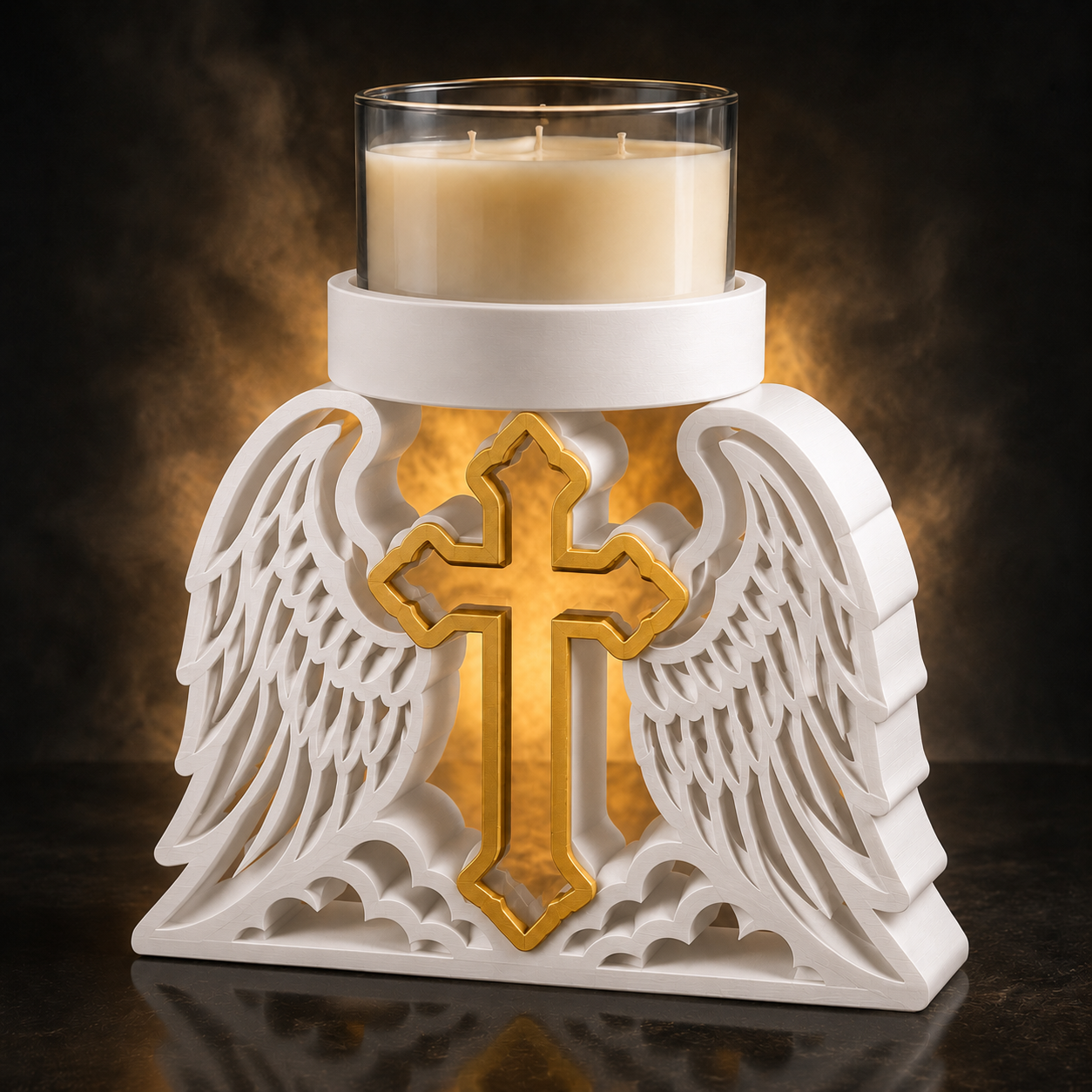 Cross Three-Wick Candle Holder